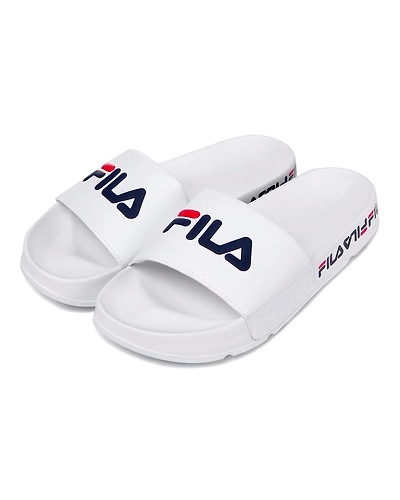 FILA Drifter Tapey Tape White Womens Slippers (IN-31878)-IN-31878-5