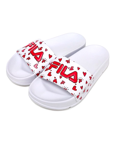 FILA Drifter V-DAY White Womens Slippers (IN-14982)-3.5-White-1