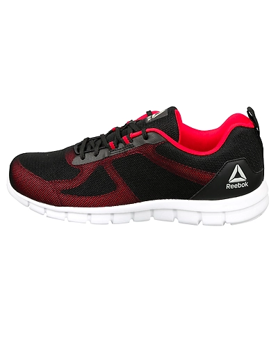 MEN'S REEBOK RUNNING SUPER LITE ENHANCED SHOES-BLACK/RED RUSH-6-1