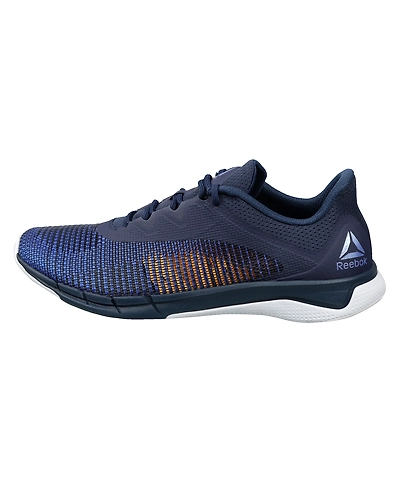 MEN'S REEBOK RUNNING FAST TEMP FLEXWEAVE SHOES-NAVY/COBALT/GREY/GOLD-9-1