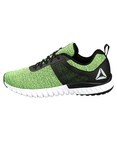 MEN'S REEBOK JAQUARD RUNNER SHOES-GREY/YELLOW/BLACK-9-1
