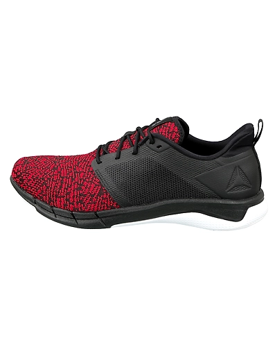 MEN'S REEBOK PRINT RUN 3.0 SHOES-BLACK/PRIMAL RED/WHITE-7-1