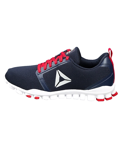 MEN'S REEBOK REALFLEX RUN SHOES-COLLEGIATE NAVY/RED RUSH-9-1