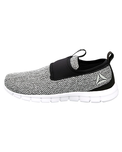 MEN'S REEBOK TREAD WALK LITE SLIP-ONS-BLACK/WHITE-8-1