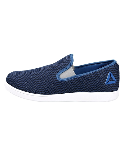 MEN'S REEBOK TEAD SMOOTH SLIP ONS-BUNKER BLUE/SKULL GREY-11-1