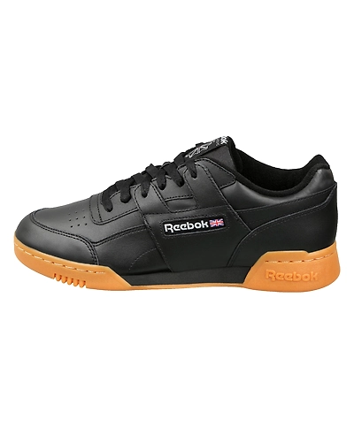 MEN'S REEBOK CLASSICS WORKOUT PLUS SHOES-BLACK/CARBON/RED/ROYAL-10-1