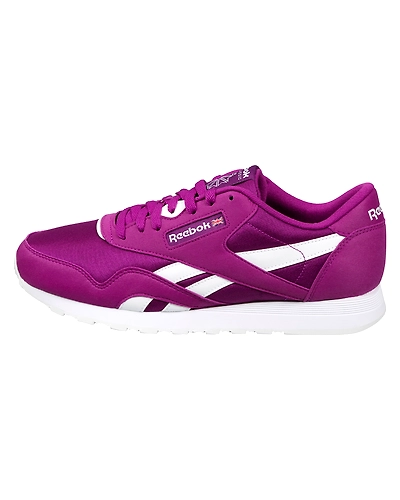 UNISEX REEBOK CLASSICS NYLON COLOR SHOES-10-AUBERGINE/WHITE-1