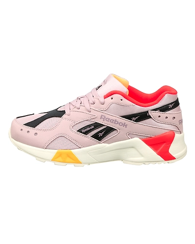 UNISEX REEBOK CLASSICS AZTREK SHOES-LILAC/GREY/RED/GOLD-9-1