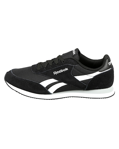 MEN'S REEBOK CLASSICS ROYAL CL JOGGER 2 SHOES-BLACK/WHITE/BASEBALL GREY-10-1
