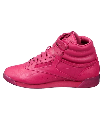 WOMEN'S REEBOK CLASSIC FREESTYLE HIGH SHOES-TWISTED BERRY/WHITE-5-1