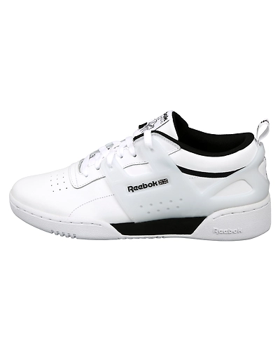 MEN'S REEBOK CLASSICS WORKOUT ADVANCE L SHOES-WHITE/BLACK-8-1