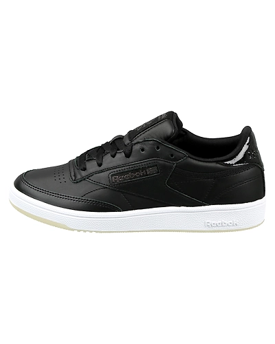 WOMEN'S REEBOK TENNIS CLUB C 85 SHOES-BLACK/WHITE/ICE-7-1