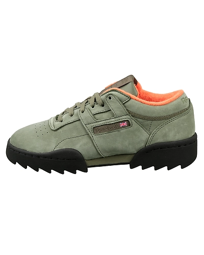 WOMEN'S REEBOK CLASSICS WORKOUT RIPPLE OG SHOES-5-HUNTER GREEN/ORANGE/BLACK-1