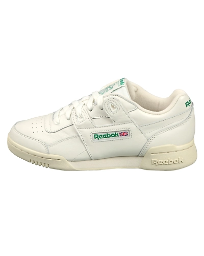 WOMEN'S REEBOK CLASSICS WORKOUT LO PLUS SHOES-CHALK/PAPER WHT/GREEN-6-1