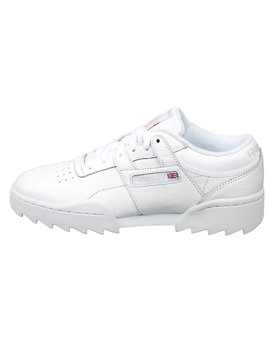 UNISEX REEBOK CLASSICS WORKOUT RIPPLE OG SHOES-WHITE/STEEL/EXCELLENT RED-7-1