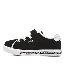 FILA Center Court S KD Black Kids Canvas Shoes (IN-63674)- B