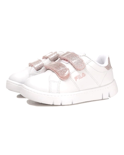 FILA Court Flex VC KD White Kids Velcro Shoes (IN-39652)- B-White-3-2