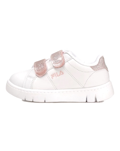 FILA Court Flex VC KD White Kids Velcro Shoes (IN-39652)- B-IN-39652-4-5-B