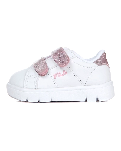 FILA Court Flex VC TD White Infant Velcro Shoes (IN-36519)- B-IN-36519-4-B