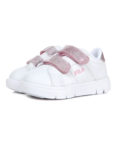 FILA Court Flex VC TD White Infant Velcro Shoes (IN-36519)- B-White-4.5-2
