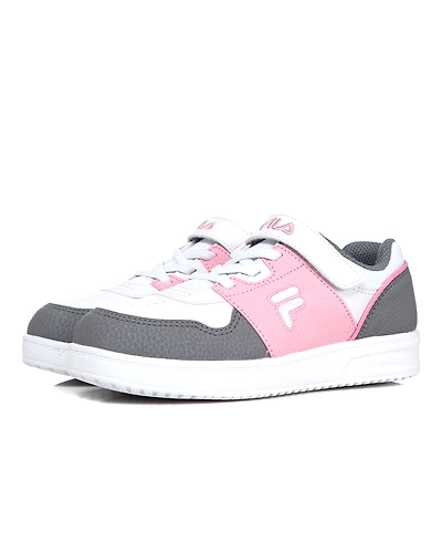 FILA Court Light Kids Gray Kids Velcro Shoes (IN-95421)- B-Grey-3-2