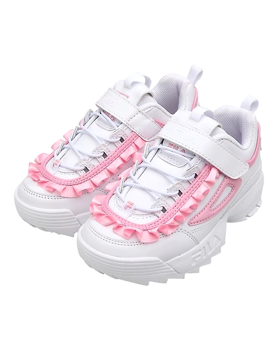 FILA Disruptor II KD Frills White Kids Sneakers (IN-85551)- B-White-4.5-2