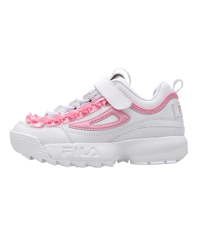 FILA Disruptor II KD Frills White Kids Sneakers (IN-85551)- B-IN-85551-6-B