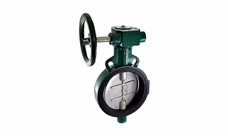 1078C Butterfly Valve (Wafer Type), PN 1.6 with S.S 304 Disc - Gear Operated