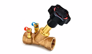 1087 Bronze Double Regulating Balancing Valve (Screwed) With Nozzle, PN 16