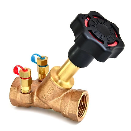 1087 Bronze Double Regulating Balancing Valve (Screwed) With Nozzle, PN 16-12449190
