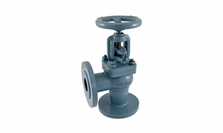 1066 Cast Iron Globe Steam Stop Valve Angle Pattern (Flanged)