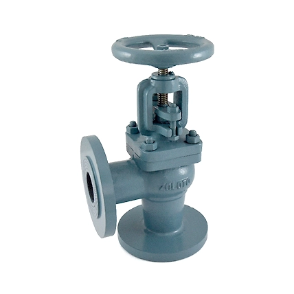 1066 Cast Iron Globe Steam Stop Valve Angle Pattern (Flanged)-12450408