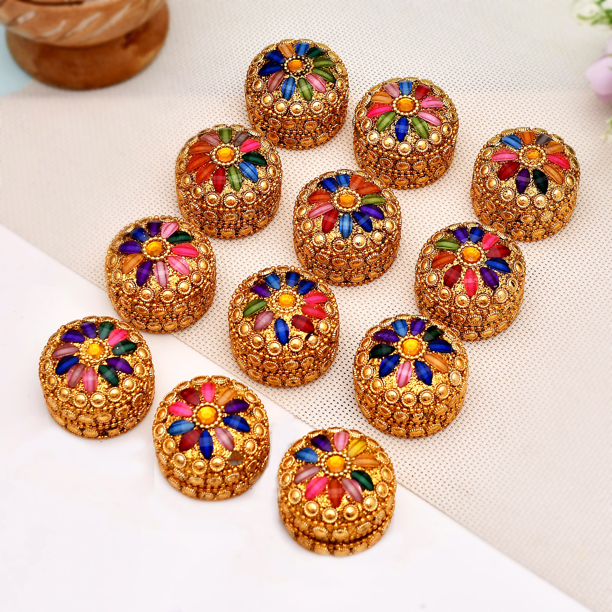 craftam kumkum box, decorative sindoor dani for pooja, wedding return gifts, festive decor