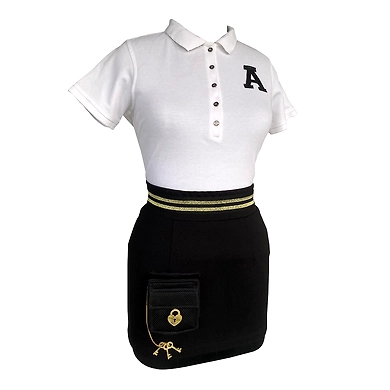 Short Skirt with Utility Pocket-White-2