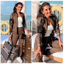 Lock & Key Collection Track Suit with Utility Pockets (Lock & Key Detailing)