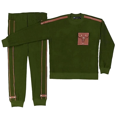 Cotton Knit  Summer Fabric Sweat Shirt Set-CKSFSSS-0112-2