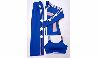 Bright Blue And Pink  Star Detail Coordinated Track Set