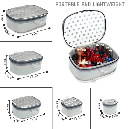 RASAFA Trendy Cosmetic box, MakeupKit Box, Jewellery Bag, Storage Case Vanity Box (Grey)-1