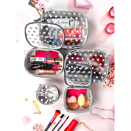 RASAFA Trendy Cosmetic box, MakeupKit Box, Jewellery Bag, Storage Case Vanity Box (Grey)-2