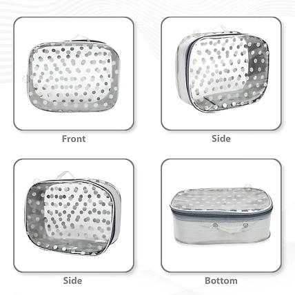 RASAFA Trendy Cosmetic box, MakeupKit Box, Jewellery Bag, Storage Case Vanity Box (Grey)-3