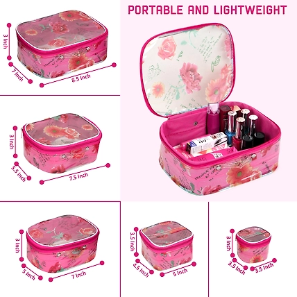 RASAFA Set of 5 Designer supreme quality Makeup box, Jewellery boxes, Vanity boxes(Pink)-1