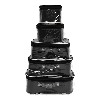 RASAFA Fashionable Cosmetic box, MakeupKit Box, Jewellery Bag, Storage Case Vanity Box (Black)-BLKK-512