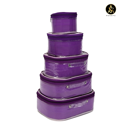 RASAFA high quality Cosmetic box, Jewellery Bag, Storage Case Vanity Box (Purple)-GBKK-524