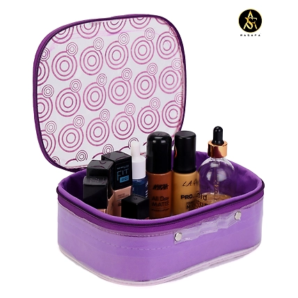 RASAFA high quality Cosmetic box, Jewellery Bag, Storage Case Vanity Box (Purple)-2