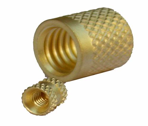 brass cross knurling inserts