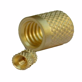 brass cross knurling inserts