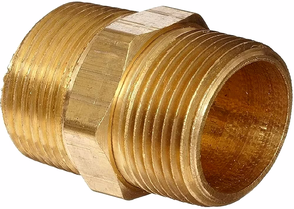 brass hex nipple
