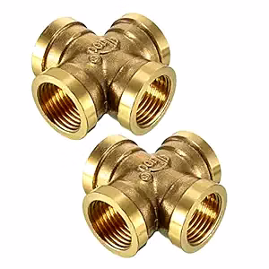 brass cross connector