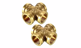 Brass Cross Connector