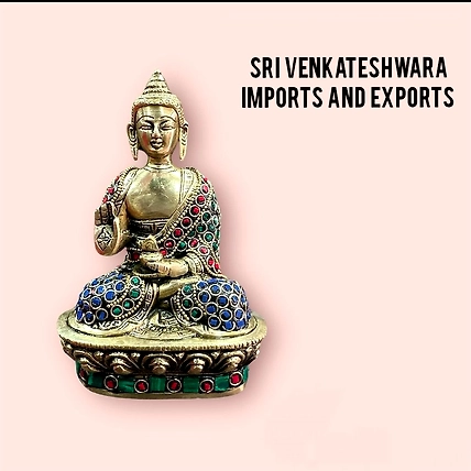 Buddha Stone Work Statue Brass Weight 1kg Height 7’inch Width 4.5’inch-12430470